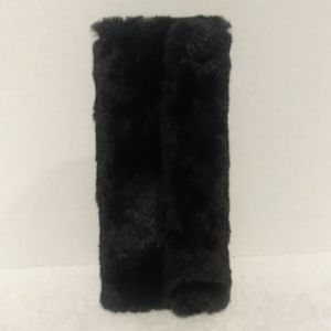 Faux Fur Black brush roll